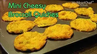 'Video thumbnail for Mini Cheesy Broccoli Quiches | Dining In With Danielle'