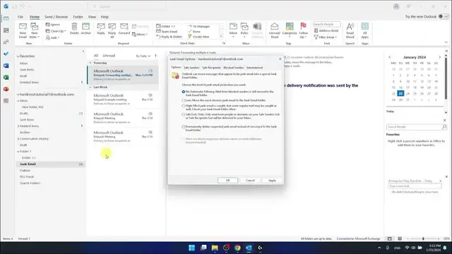 'Video thumbnail for How to Block Spam Emails in Outlook'