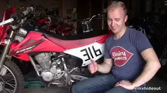 'Video thumbnail for How To Quickly Change CRF230F Dirt Bike Battery'