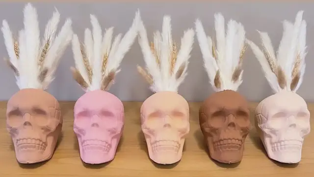'Video thumbnail for How To Make Planter Halloween Skull Decor'