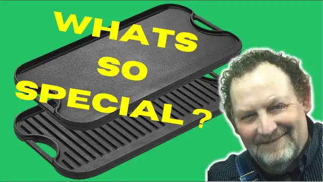 'Video thumbnail for (Reviewing) The Lodge Cast Iron Reversible Grill Griddle'