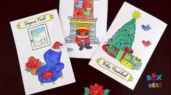 'Video thumbnail for DIY Christmas card to make with kids! | Box of ideas'
