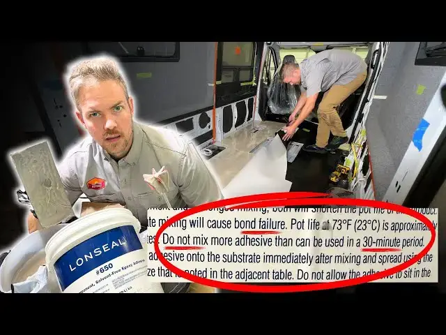 'Video thumbnail for Step-By-Step: How to install Lonseal Marine Vinyl Flooring in Your Camper Van!'