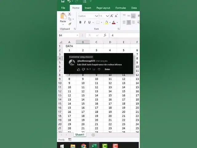 'Video thumbnail for Shortcut Blok Baris Di Excel #belajarexcel #belajarexcelpemula'