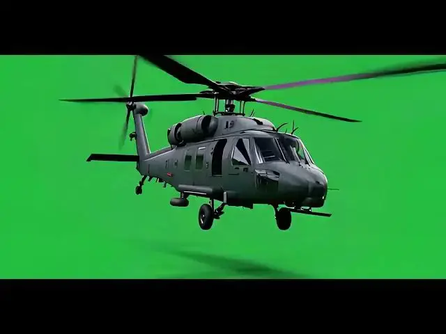 'Video thumbnail for Black Hawk UH 60 Helicopter Hovering on Green Screen'