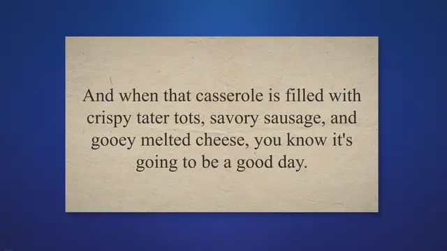 'Video thumbnail for Rise and Shine with this Delicious Cheesy Tater Tot Sausage Breakfast Casserole: A Complete Guide to Ingredients, Preparation, Baking Tips, and Variations'