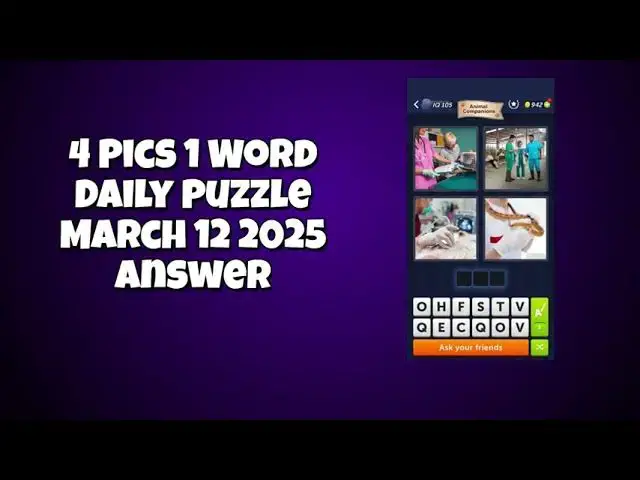 'Video thumbnail for 4 Pics 1 Word Daily Puzzle March 12 2025 Answer'