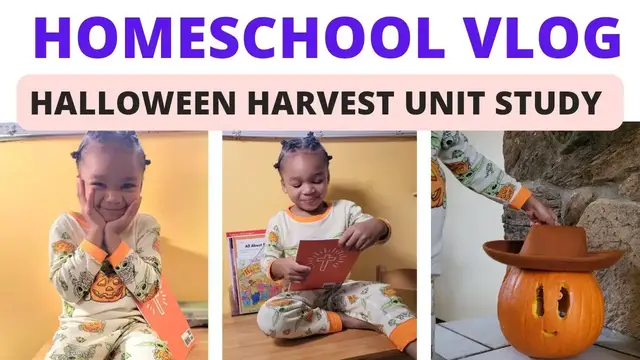 'Video thumbnail for Day In The Life Of A Homeschool Mom: Morning Routine, Special Harvest Unit & Pumpkin Carving'
