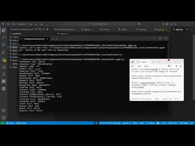 'Video thumbnail for Python 3 googletrans Example to Use Google Translate API to Translate Text For Unlimited For FREE'