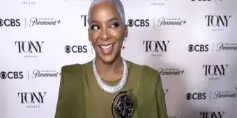 'Video thumbnail for Video: Kara Young Responds to Tony Win for Best Featured Actress in a Play'