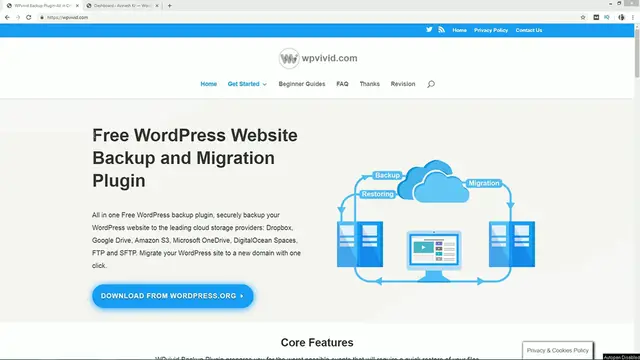 'Video thumbnail for How To Backup And Restore WordPress Website With WPVivid Plugin'