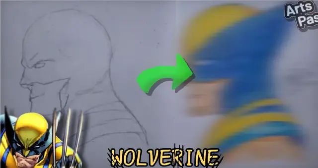 'Video thumbnail for Drawing Wolverine speedart  | Desenhando Wolverine'