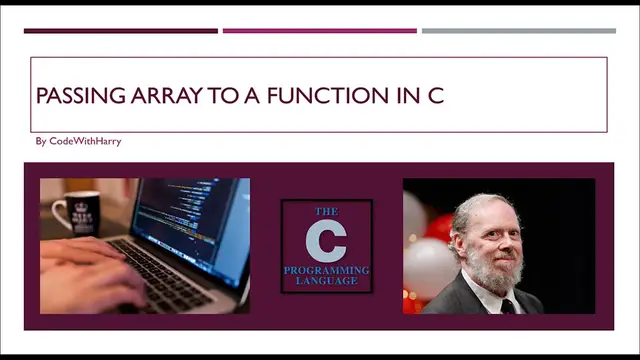 'Video thumbnail for Passing Arrays As Function Arguments_ C Tutorial In Hindi #32'