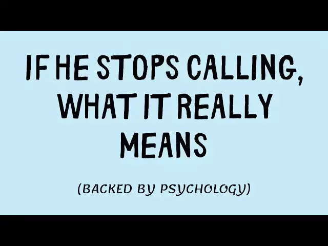 'Video thumbnail for If He Stops Calling, THIS Is What It Really Means (5 Hidden Messages Behind His Silence)'