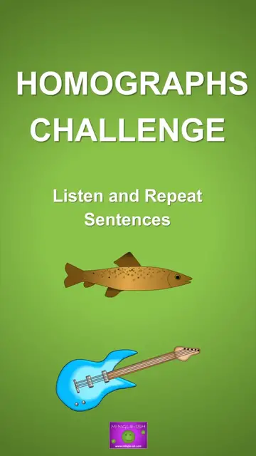 'Video thumbnail for Homographs challenge: Listen and Repeat Sentences #2'