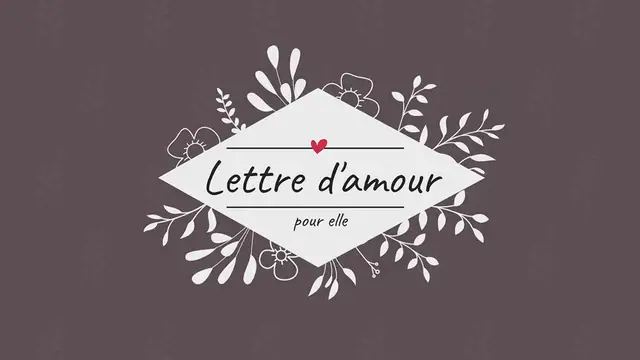 'Video thumbnail for Lettre d'amour pour elle'