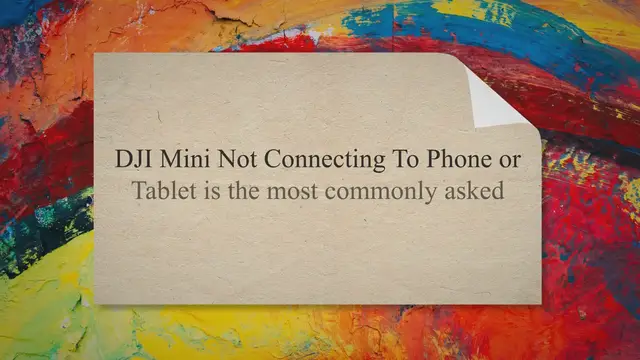 'Video thumbnail for (FIXED) DJI Mini Not Connecting To Phone or Tablet (Why, How to Fix)'