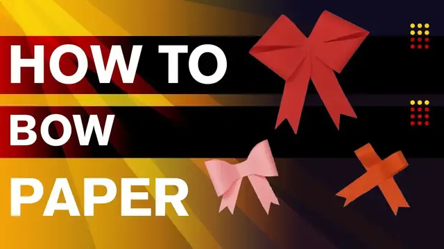 'Video thumbnail for Easy Paper Bow | How to Make Christmas Tree Bows | How to Make Bow Out of Paper'