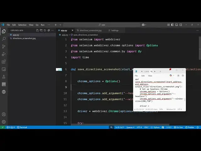 'Video thumbnail for Python 3 Selenium Script to Calculate Google Directions Between Two Addresses and Save as PNG Image'