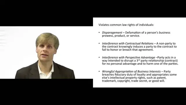 'Video thumbnail for Intentional Interference with Economic Relations'