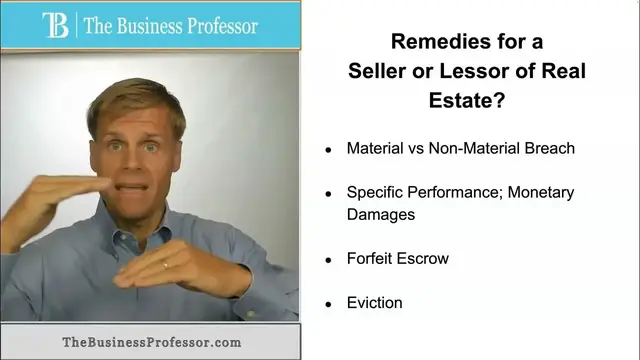 'Video thumbnail for Sale or Lease Property - Remedies for Breach'