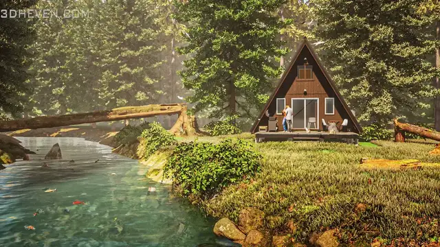 'Video thumbnail for Cabin In The Wood Twinmotion 2021 | Fantasy House Twinmotion | Ammar Khan'