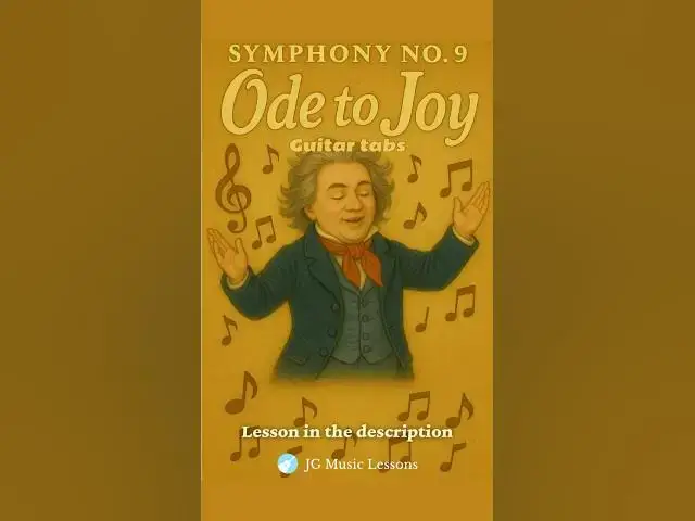 'Video thumbnail for Ode to Joy guitar tabs and chords 🎸 #guitarlesson #guitartutorial #classicalmusic'