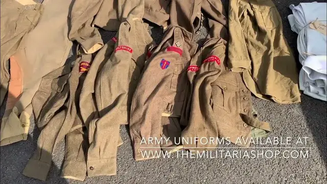 'Video thumbnail for British & US WW2 Army Uniforms - The Militaria Shop   HD 1080p'