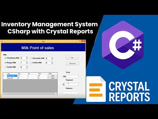 'Video thumbnail for Inventory Management System with CSharp with Crystal Reports'