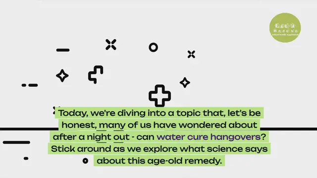 'Video thumbnail for Does water cure hangover'