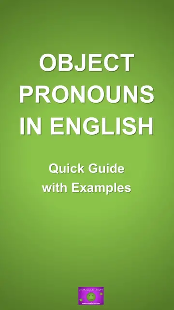 'Video thumbnail for Object Pronouns in English: Quick Guide with Examples'
