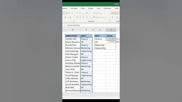 'Video thumbnail for COUNTIF Excel'