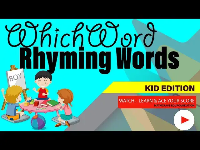 'Video thumbnail for Does It Rhyme? Learning Rhyming Words for Kids | Which Word Rhyme Game'