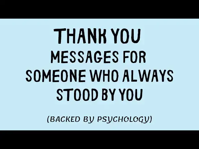 'Video thumbnail for 9 Gratitude Messages for the One Who Never Left Your Side - Say Thank You in a Meaningful Way'