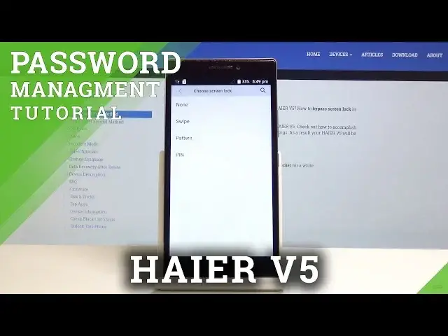 'Video thumbnail for How to Add Password to HAIER V5 - Set Up Screen Lock in HAIER'