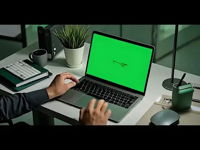 'Video thumbnail for Close Up of Worker Using Touchpad on Green Screen Laptop in Office'