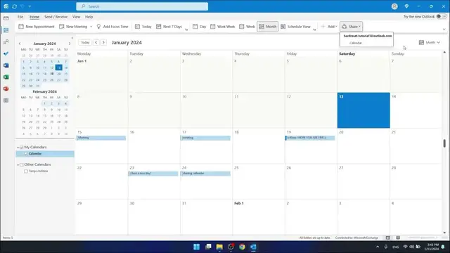 'Video thumbnail for How to Share Your Calendar in Outlook'