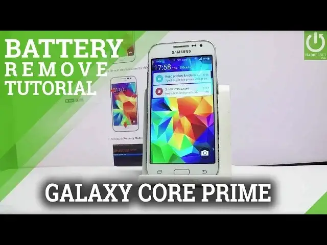'Video thumbnail for Remove Battery SAMSUNG Galaxy Core Prime - Open Back Cover / Restart'