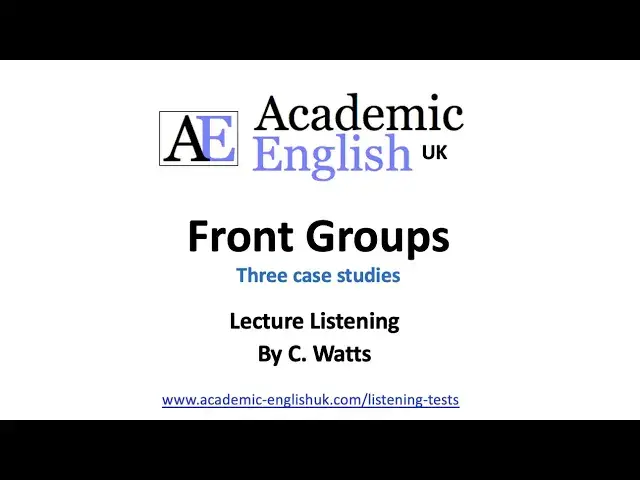 'Video thumbnail for Front Groups Lecture EXAMPLE (Tobacco, Alcohol and Oil Industry)'