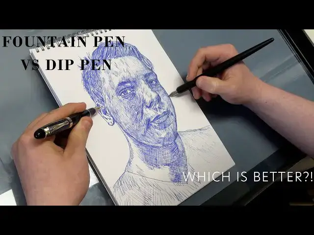 'Video thumbnail for FOUNTAIN PEN vs DIP PEN | Which is Better at Drawing?!'