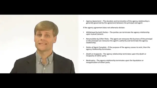 'Video thumbnail for How the Principal - Agency Relationship Ends'
