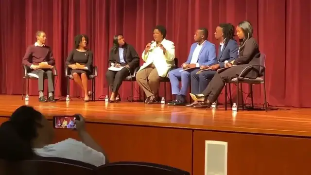 'Video thumbnail for Stacey Abrams Says Six Week Ultrasound Heartbeats Are “Manufactured” to Control Women'