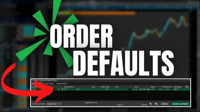 'Video thumbnail for How to Set Order Defaults in ThinkorSwim'