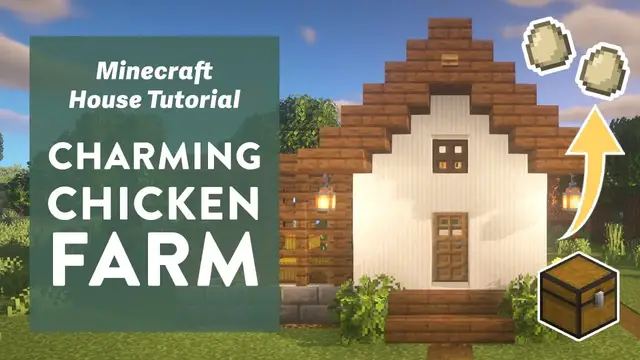 'Video thumbnail for Minecraft: How to Build a Charming Chicken Coop Farm with Automatic Egg Collection'