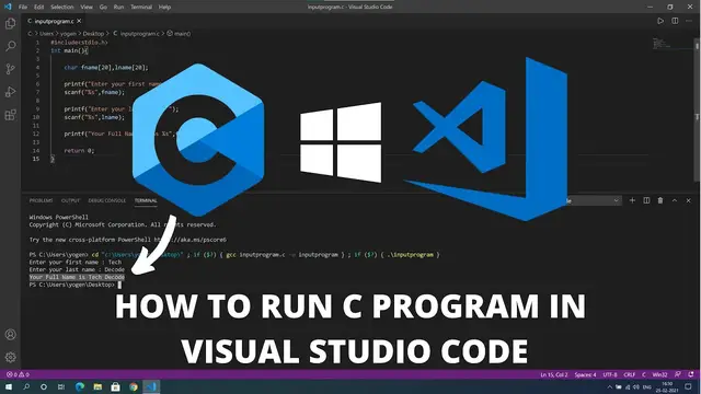 'Video thumbnail for How to Run C in Visual Studio Code on Windows 10 2022 Best Code Editor'