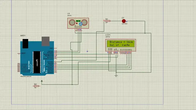 'Video thumbnail for Distance measurement with Ultrasonic sensor with Arduino and Proteus'