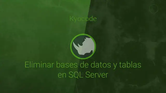 'Video thumbnail for Eliminar base de datos y tablas en SQL Server'