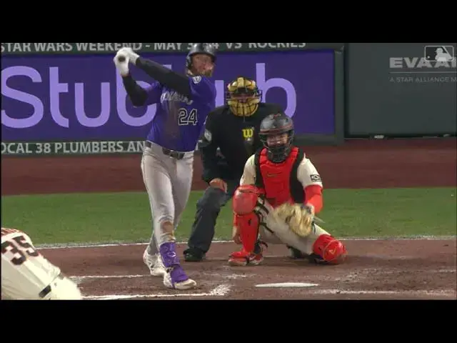 'Video thumbnail for Ryan McMahon SMACKS a Solo Home Run! | 3rd HR of 2025 | Colorado Rockies | 05/01/2025'