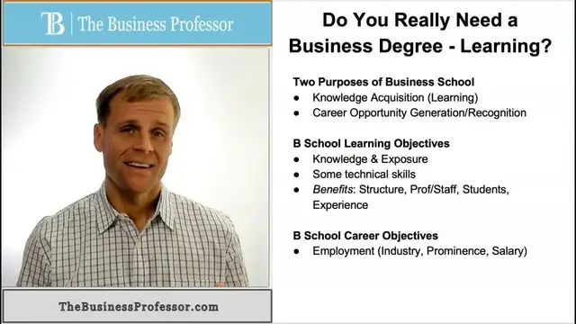 'Video thumbnail for Do You Need a Business Degree - Learning?'