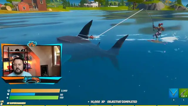 'Video thumbnail for How To Ride A Shark In Fortnite'
